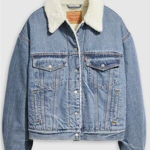 Levi's Women's Light Blue Sherpa Denim Jacket